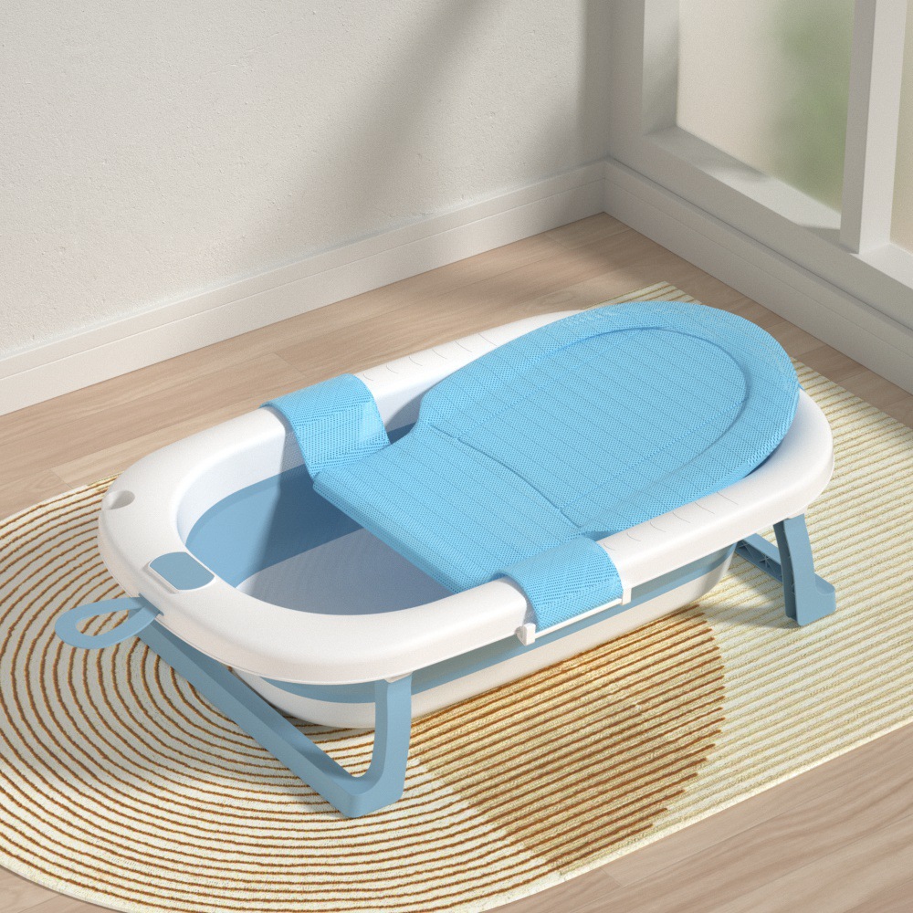 Bañera de bebé plegable bebé sentado y acostado gran cubo de baño niños hogar recién nacido suministros para niños