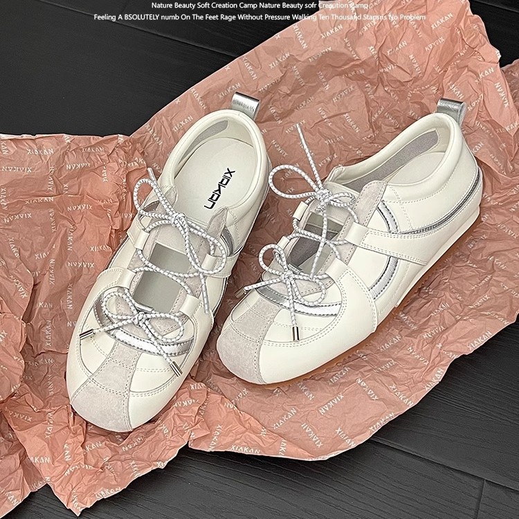 La marea no es sur ~ Zapatos de entrenamiento alemanes de 5cm de aumento interno, modelos de primavera y verano de 2025 para mujeres, zapatos Mary Jane de ballet coreano, zapatos perezosos