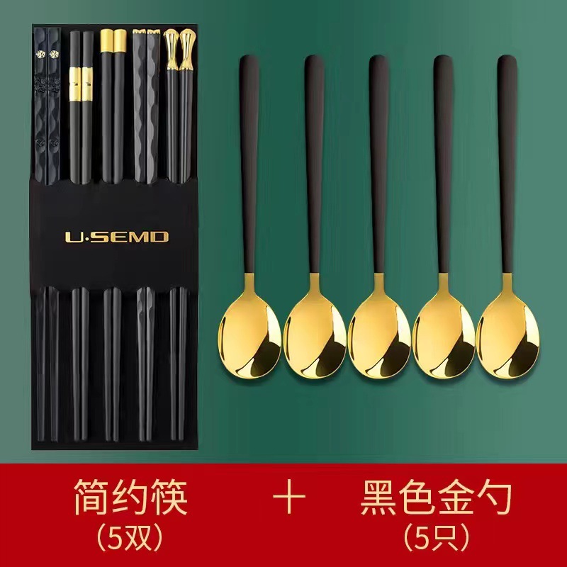 Nueva aleación palillos no-moho de alta gama familia del hogar Anti-mildew una persona palillos traje de familia rápido al por mayor