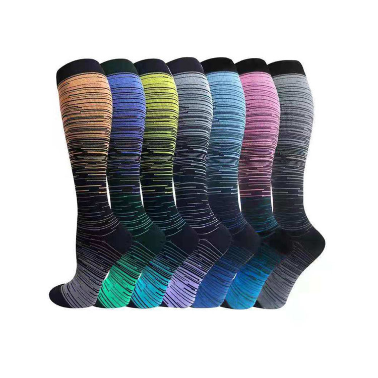 Factory Direct Supply Jacquard Leg Compression Socks Sports Calf Socks Amazon Hot Style Leisure Pressure Spot Wholesale