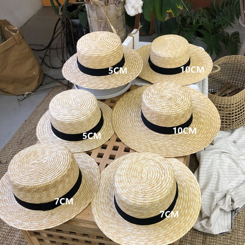 McGee Straw Hat Women's Sun Protection Hat Summer Flat Top Hat Versatile Export Hot Selling Factory Wholesale