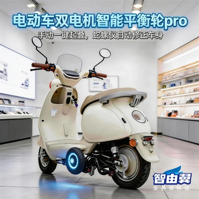 Electric Vehicle Auxiliary Wheels, Dual-Motor Electric car big tripod