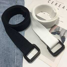 腰带女韩版色帆布酷潮流糖果色百搭学生牛仔裤装饰帆布裤带亚马逊