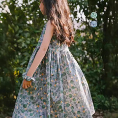 Girls' 2024 New Polka Dot Flowy Dress Lightweight Summer Medium and Large Children Breathable Comfortable Children's Maxi Dress