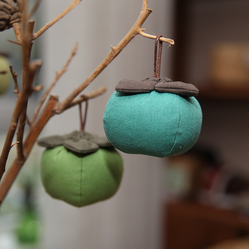 Patchwork hecho a mano DIY bordado material paquete Lu bordado novato caqui colgante niños regalo caqui bolsita