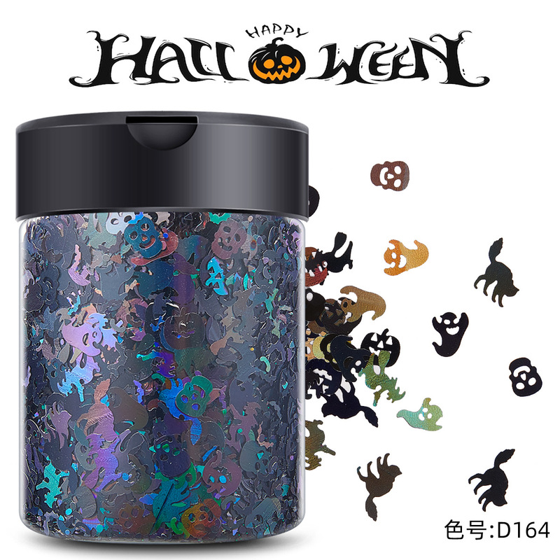Halloween nail sequins glitter nail polish glue patch jewelry material tools suit handmade wholesale Halloween nail sequins glitter nail polish glue patch jewelry material tools suit handmade wholesale