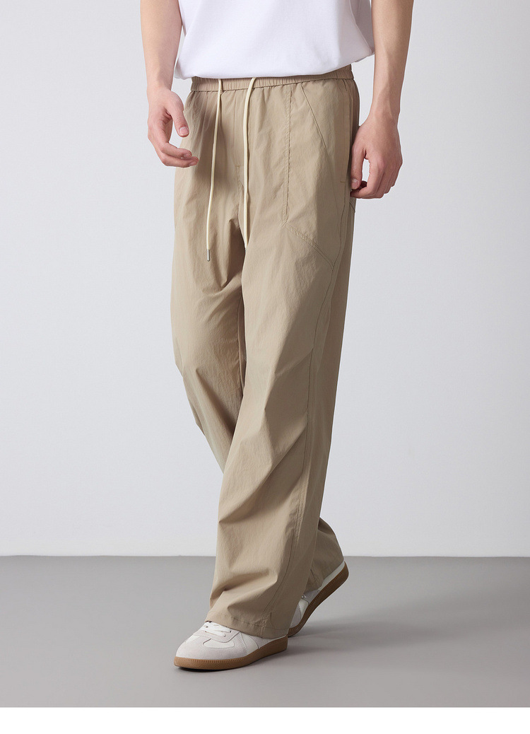 Quần jogger nam dáng rộng thùng thình phong cách thể thao thành phố, cạp chun — đen chi tiết 35