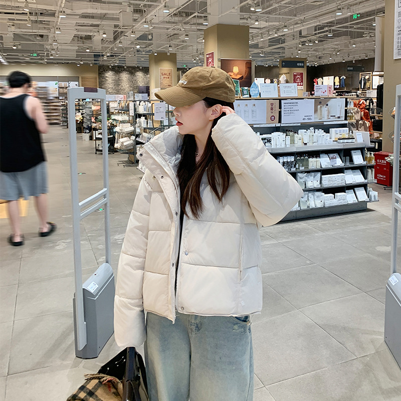 Ropa de pan relajada coreana para mujeres 2025 invierno nuevo corto de algodón casualidad de gran tamaño chaqueta de algodón image 3