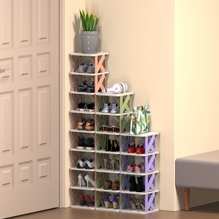 Multi-Layer Simple Narrow Shoe Rack Wholesale Household Plastic Office Door Space-Saving Gap Storage Shoe Cabinet