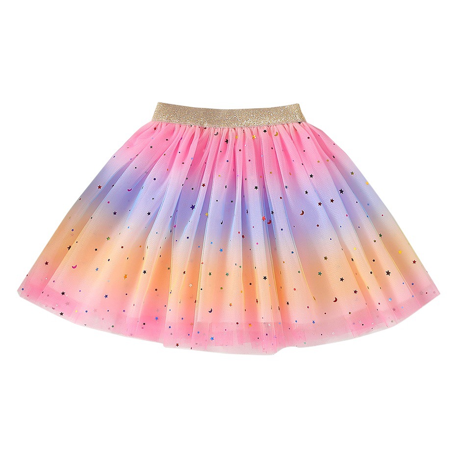 Falda de las niñas Falda corta para niños de primavera y otoño falda de gasa falda de malla para bebés falda de niña pequeña Falda plisada para niños grandes