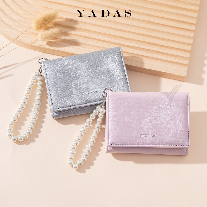 [Pearl Ornament] Ins New High-Looking Fashion Card Holder Portable Storage High-End Women's Wallet