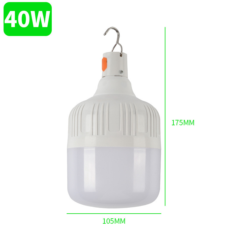 LED recargable Luz de bulbo puesto de mercado de noche de iluminación del hogar apagón luz de emergencia acampar al aire libre bombilla de iluminación