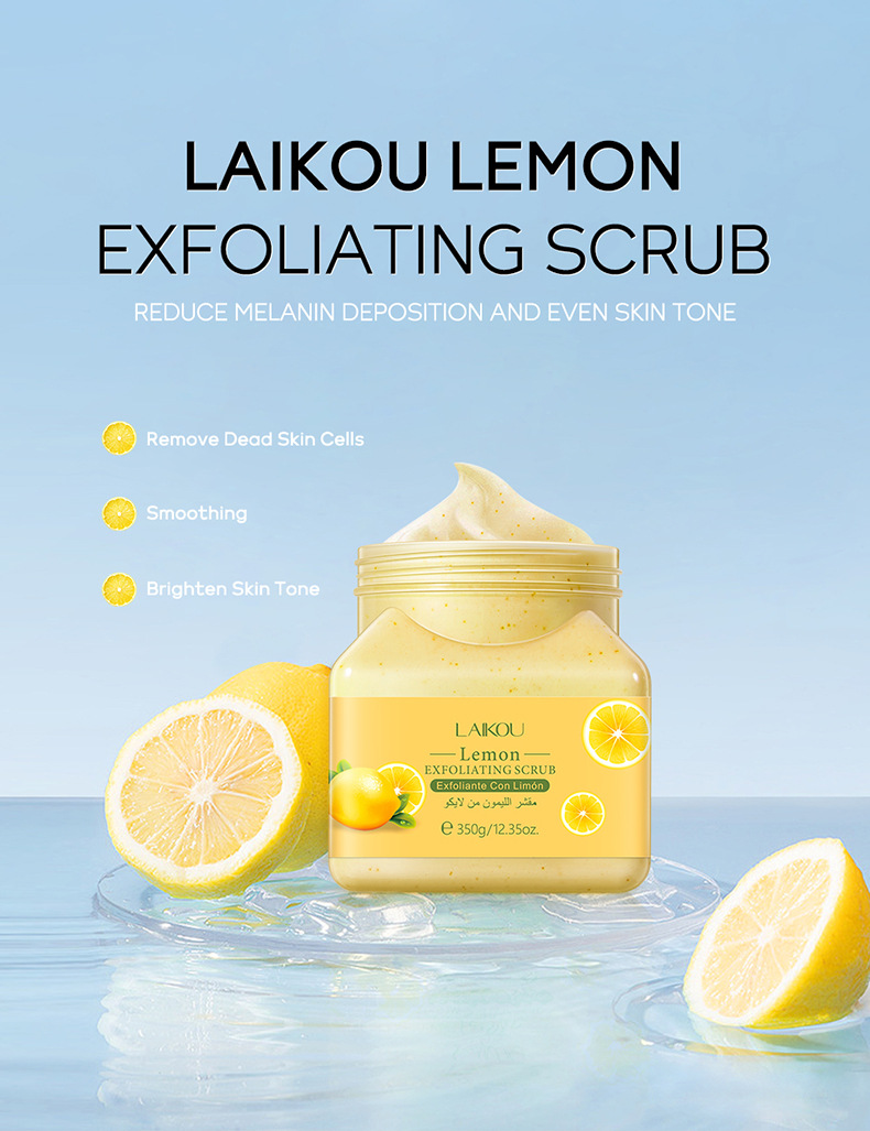 Laikou Body Lemon Scrub 350g Pore and Exfoliating Skin Care Product Body Scrub Wholesale undefined
