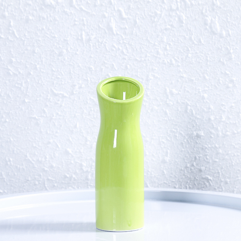 Florero de cerámica fresca hidropónico rábano verde flor seca titular salón comedor Oficina dormitorio decoración del hogar adornos