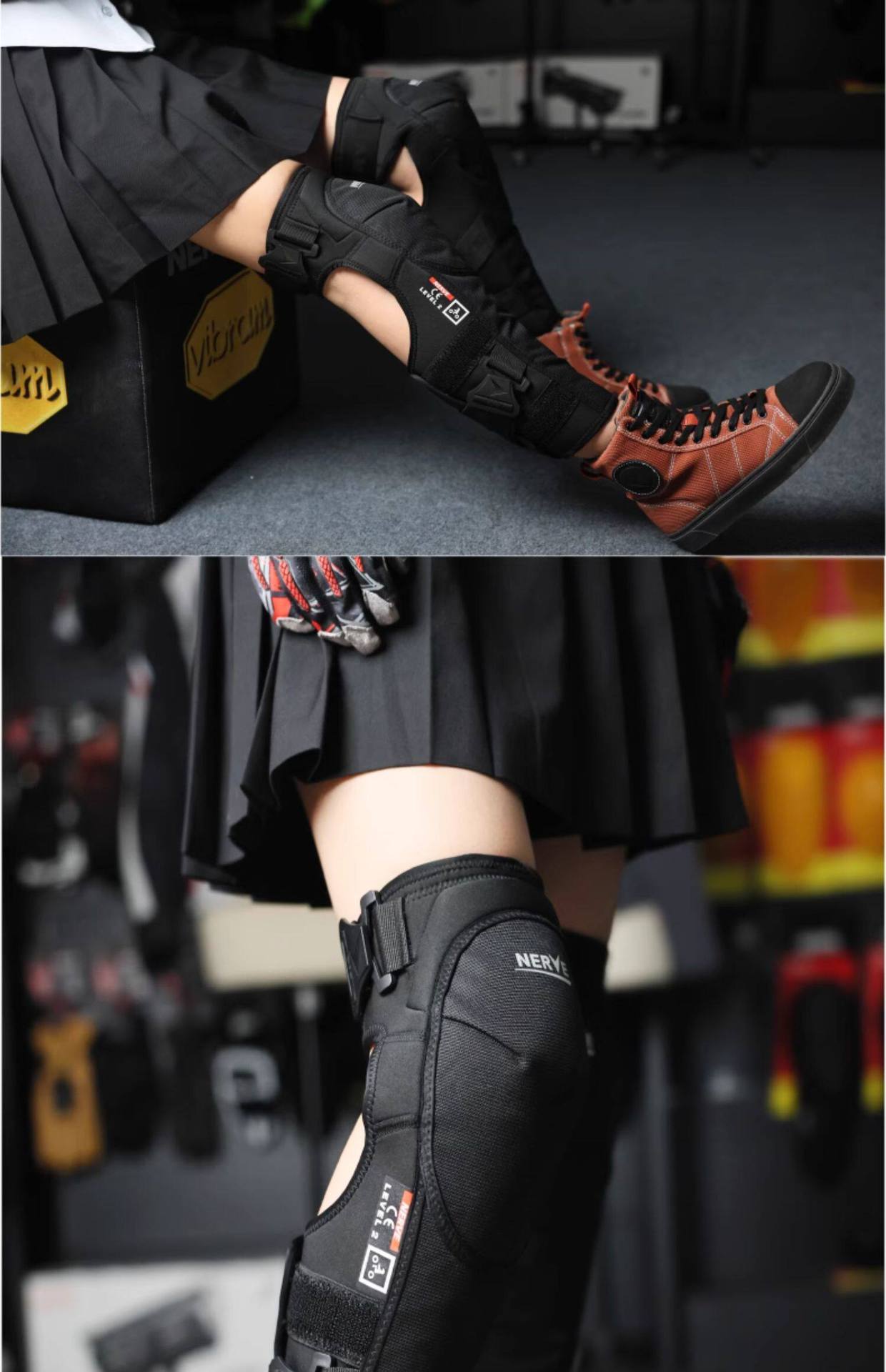 Nerve Motorcycle Riding Knee Pads Winter Protective Gear Ce2 Level Men's and Women's Leg Protectors Thickened for Warmth, Cold Protection, and Windproofing