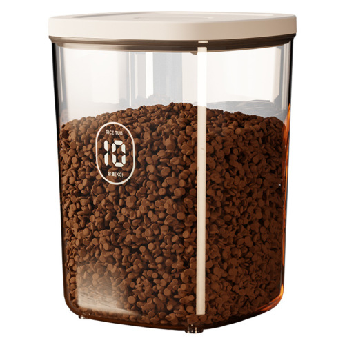 Pet vacuum food storage barrel cat food dog food barrel large capacity sealed tank moisture-proof cat food box household cat food box