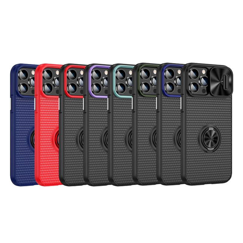 IPhone 15 TPU PC指環押し窓ケース全包携帯ケースiPhone 15シリーズ磁気吸引保護ケース|undefined