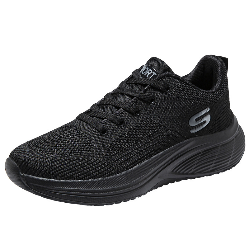 Unisex Lightweight Fly-Knit Export Sports Shoes for Men, Spring and Autumn Versatile Breathable Casual Shoes, Flat-Soled Walking Shoes for the Elderly