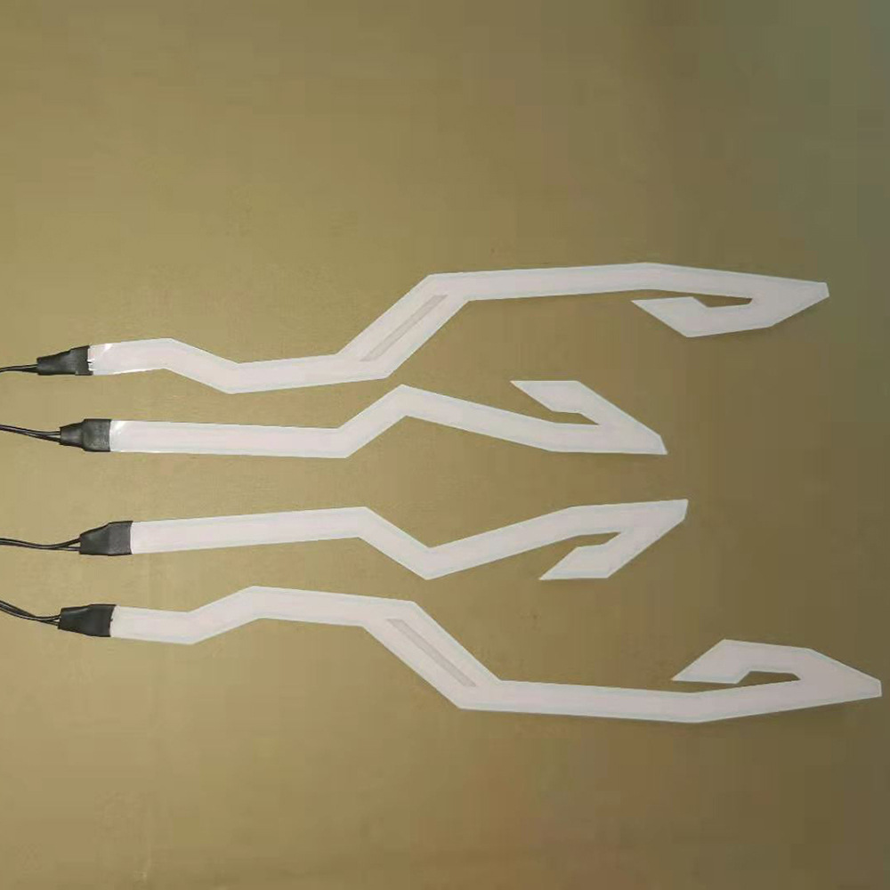 Casco de motocicleta, tira luminosa, tira luminosa de locomotora, casco rojo, tira luminosa, tira de luz, soporte, batería de luz de cuatro cascos