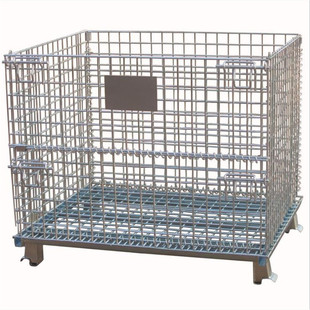 Metal Transport Cage Galvanized Turnover Box Yikuo Foldableable Logistics Truck Storage Cage Iron Truck