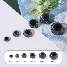 8mm满天星车轮珠树脂手工DIY串珠散珠隔片手机链圆珠砂糖钻球