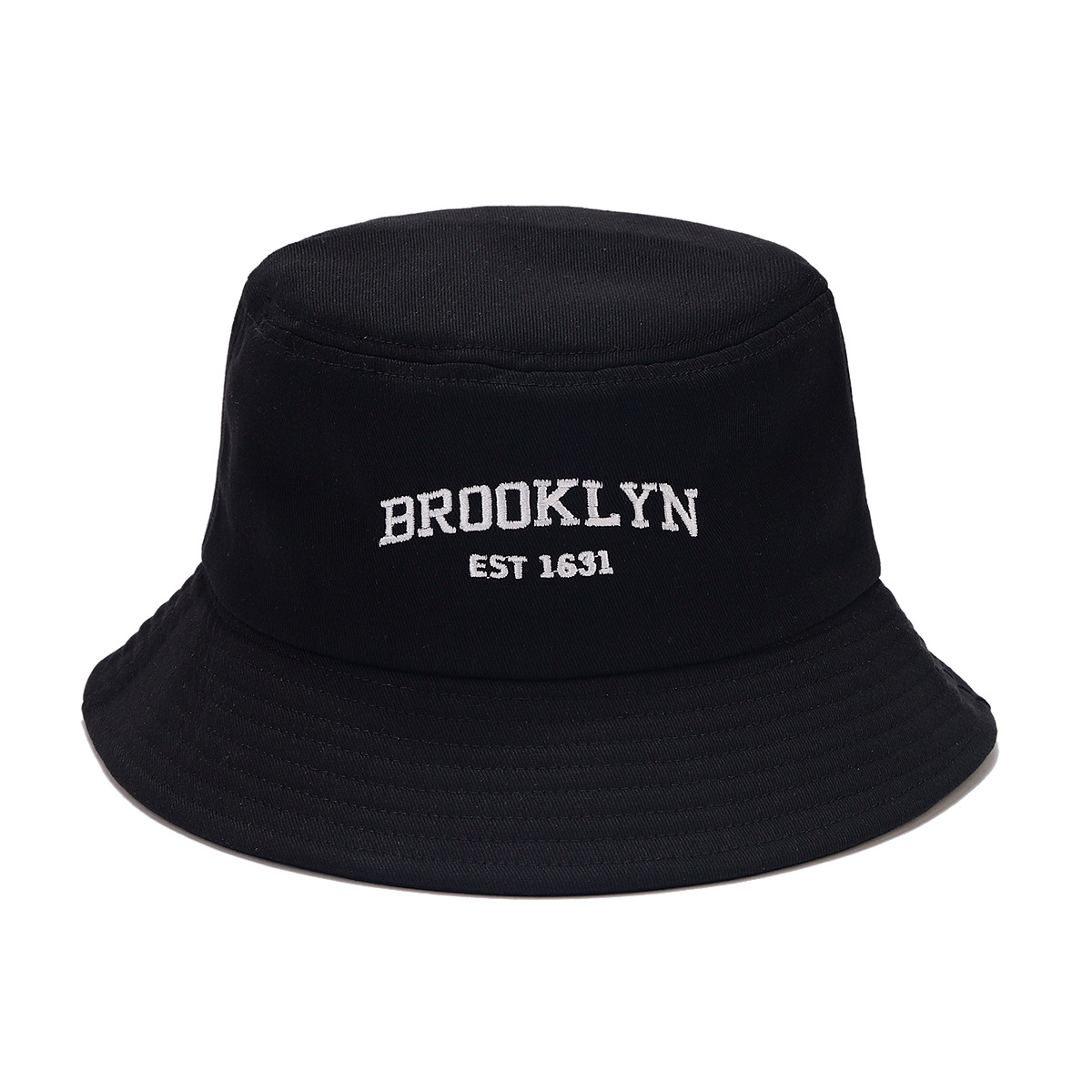 Sombrero de cuenca de Brooklyn para mujer, sombrero de sombra bordado de letras simples de moda para hombre, sombrero de pescador plegable de todo fósforo retro image 6