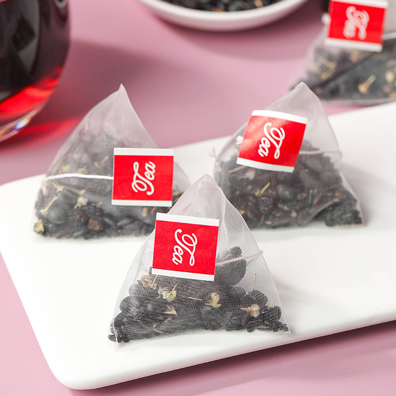 Five Black Herbal Tea 150g 15 Pyramid Tea Bags Wu Hei Cha Black Rice Black Bean Black Sesame Mulberry Black Goji Berry Blend key features