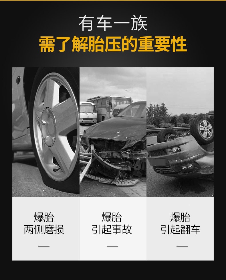 Suitable for free shipping to Taiwan, high-precision inflatable gauge for car tires, hand-held inflator with gauge and air pressure gauge