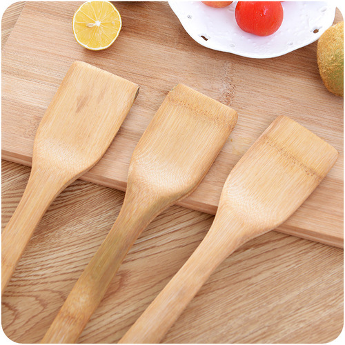 Bamboo spatula non-stick kitchen cooking stir-fry bamboo spatula household non-damage pot square long handle bamboo spatula wooden spatula