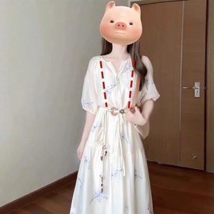 Breastfeeding Dress New French Style Beautiful Unique Floral dress Summer Gentle High-end Exquisite Elegant Breastfeeding Dress