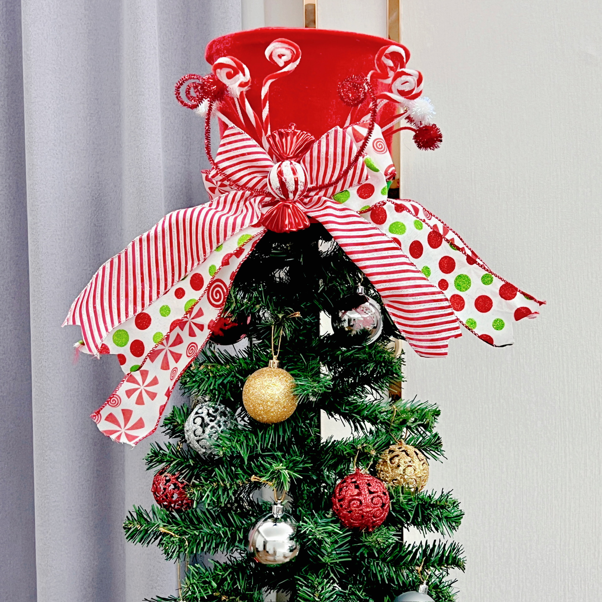 Cross-border Christmas decorations Christmas tree top hat…