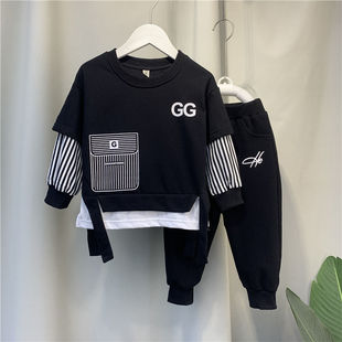 2023 sweater for boys suit Spring and Autumn new children's handsome fashion clothes trendy baby Net red trendy sweater