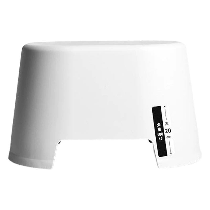 Детский пластиковый белый табурет в японском стиле для интернет-знаменитостей, низкий табурет, нескользящая утолщенная маленькая скамья, ручная стирка, табурет с подставкой для ног