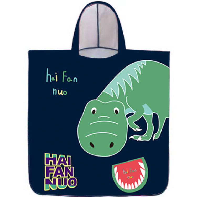 Toalla de baño para niños capa de dibujos animados con capucha bebé absorbente de secado rápido albornoz de natación niño playa toalla de playa portátil