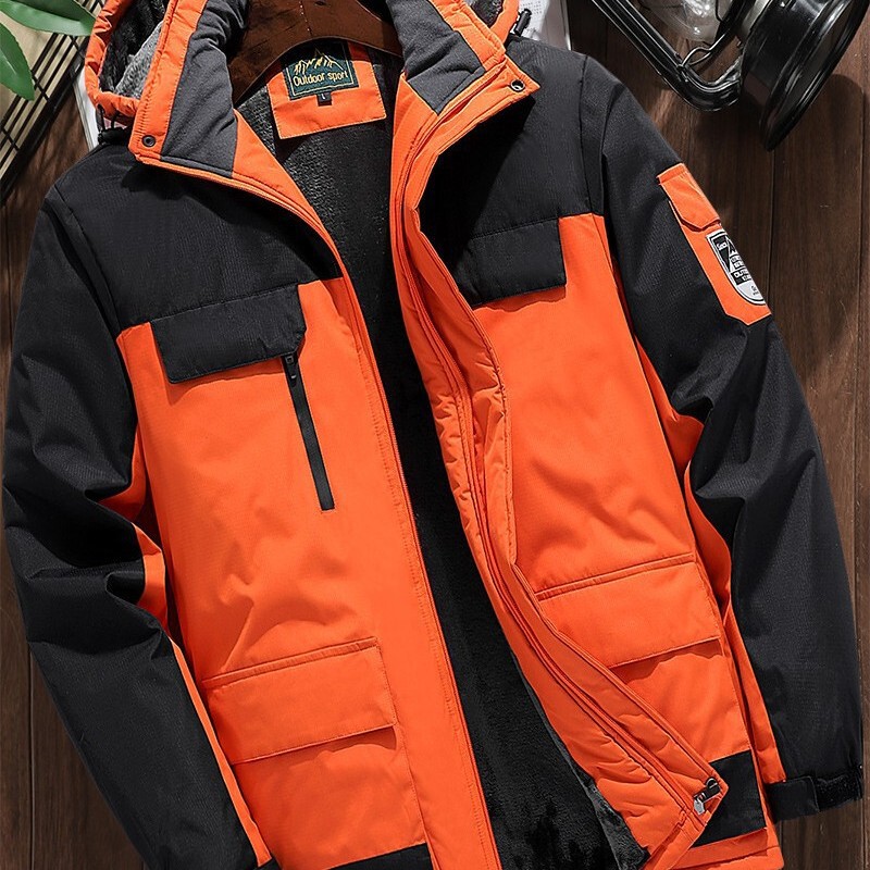 Winter Outdoor Jacket Plus Size Men's Outdoor Fishing Clothing Windproof and Cold-Resistant Fleece-Lined Thickeneded Couple Mountaineering Clothing for Women