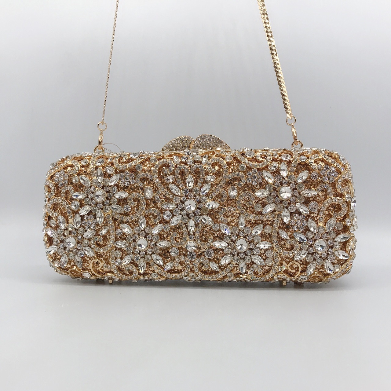 Ventas transfronterizas de metal de diamantes bolsas de cena, vestidos de banquete de damas, bolsas de moda de mano de diamantes