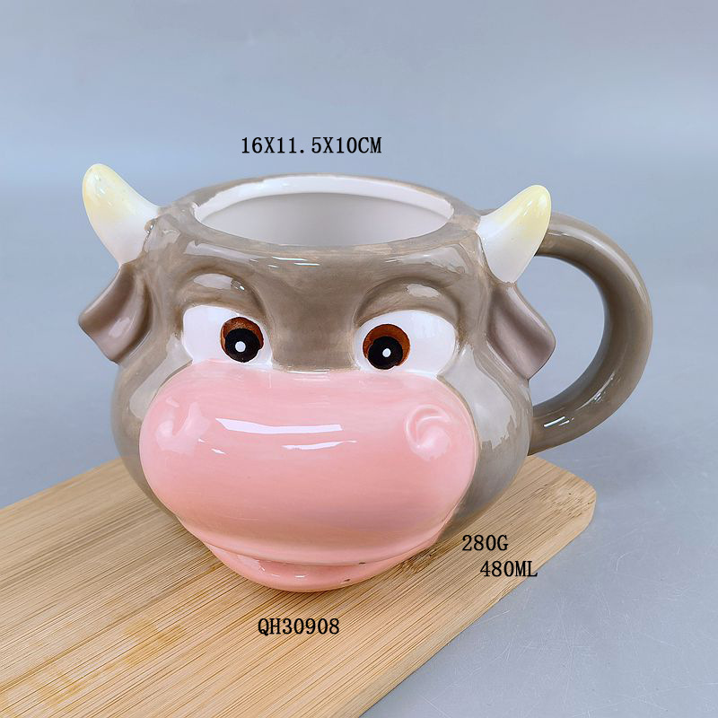 Taza de café linda tridimensional 3D Taza de cerámica animal Taza linda Taza de agua Taza de pareja Creatividad de dibujos animados