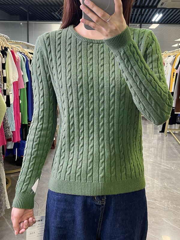 外国貿易クロスボーダーヨーロッパとアメリカの服アマゾン新製品長袖ラウンドネックセーターレディーストップスハイエンドプルオーバーセーター|undefined
