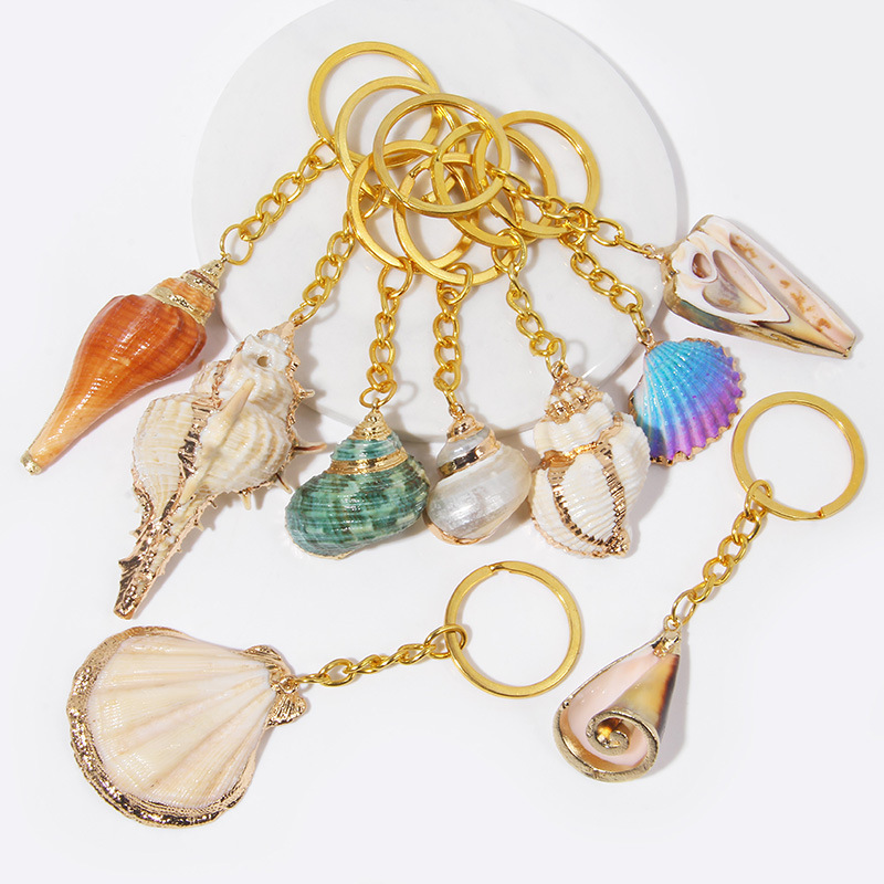 Shell, Metal Material Marine Style Shell Shell Metal Unisex Bag Pendant Keychain