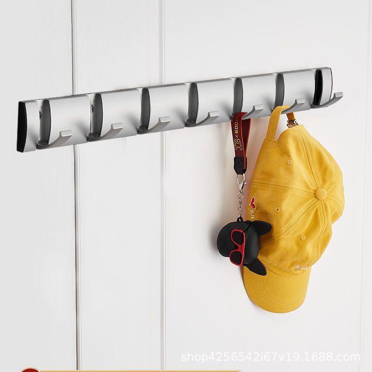 Gancho de ropa invisible creativo de aluminio espacial gancho de ropa de pared gancho de ropa sin perforar