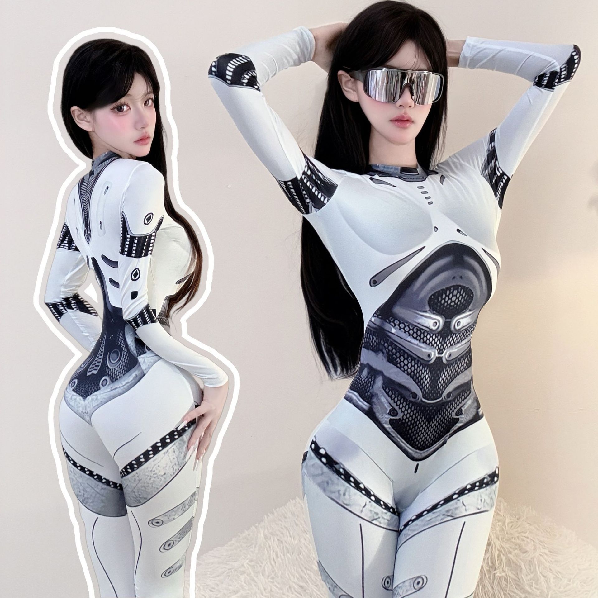 Tight-Fitting Mj Tiktok Influencer Style Female Anime Cosplay Costume Uniform Temptation Cos