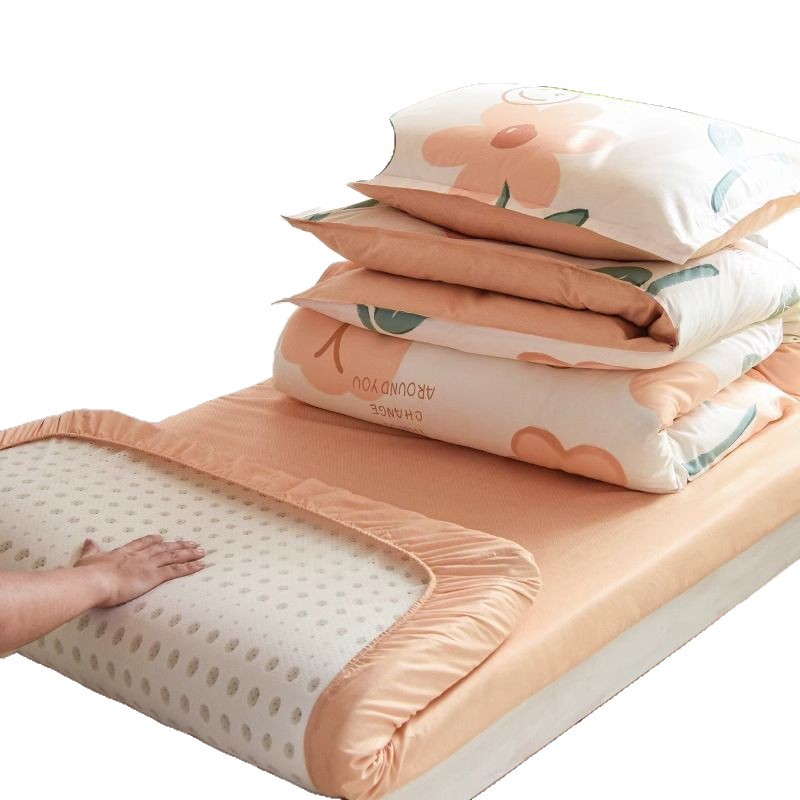Ropa de cama de algodón de tres piezas, ropa de cama, dormitorio de estudiantes universitarios, sábana de algodón individual, funda de edredón, juego de seis piezas para niñas