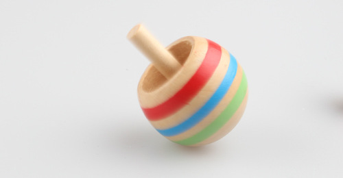 Wooden 80s traditional nostalgic top WD09 magical inverted top 3-pack children's early education educational toys