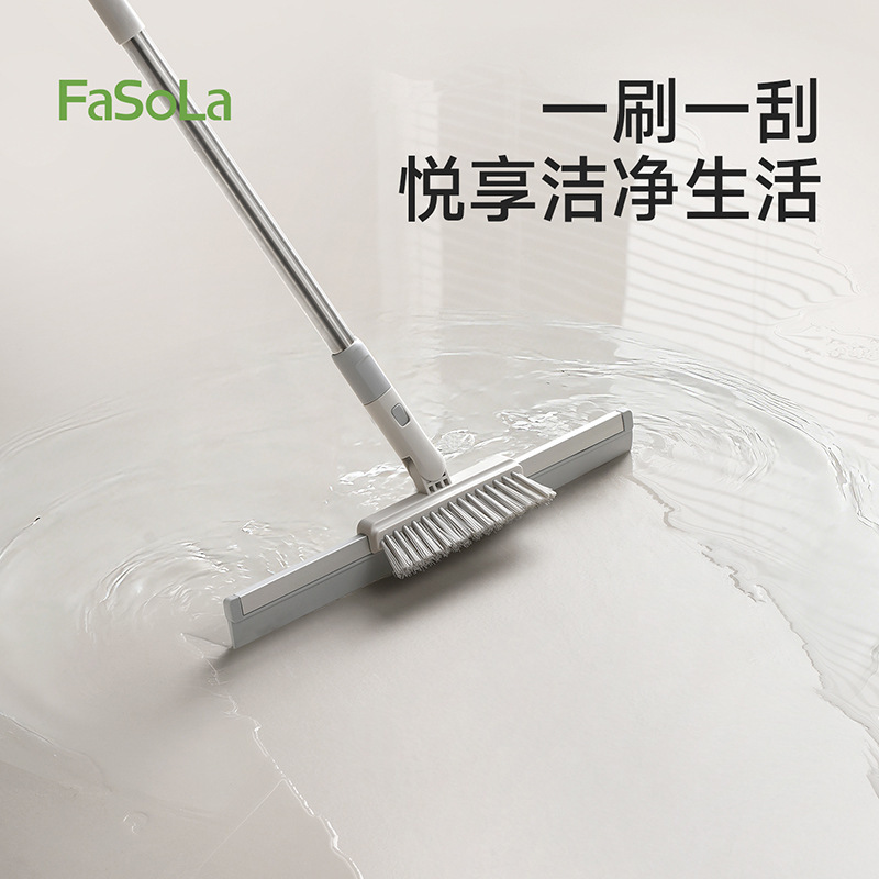 Fasola Long-Handled Magic Broom Bathroom Mop Dual-Use for Dry and Wet Floors, Countertop Glass Mirror Wiper Fasola Long-Handled Magic Broom Bathroom Mop Dual-Use for Dry and Wet Floors, Countertop Glass Mirror Wiper
