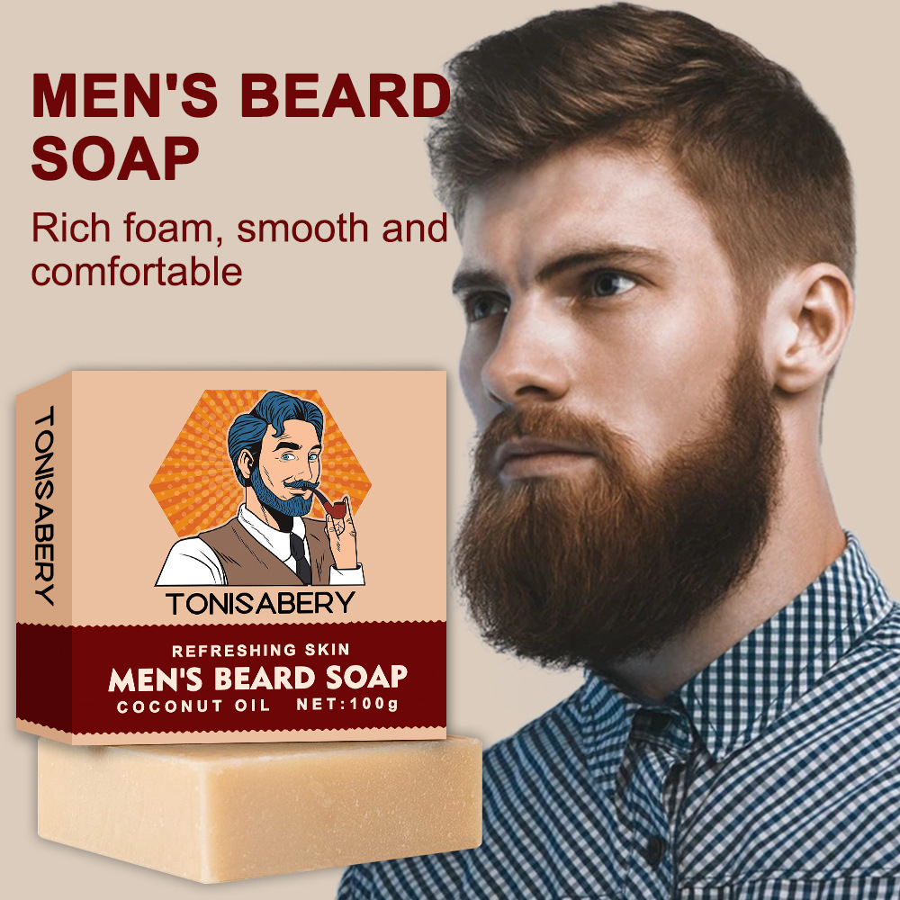 Cross-Border 100g Men's Shaving Cream Shaving Foam Soap Beard Care Beard Handmade Soap
