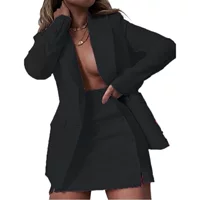 Cross-Border 2021 однотонный костюм маленький пиджак юбка из двух частей Amazon AliExpress желания в наличии