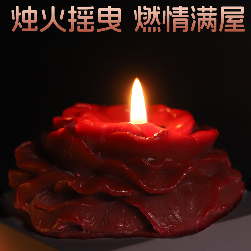 Jiuai Rose Low-Temperature Massage Candle in Red Soy Wax for Adult Couples — detail image 31