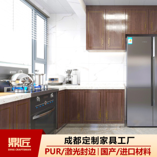 Chengdu Kitchen Integrated Cabinet Custom Stone Tile Home Modern Simple Quartz Stone Countertop Integrated Stove Cabinet
