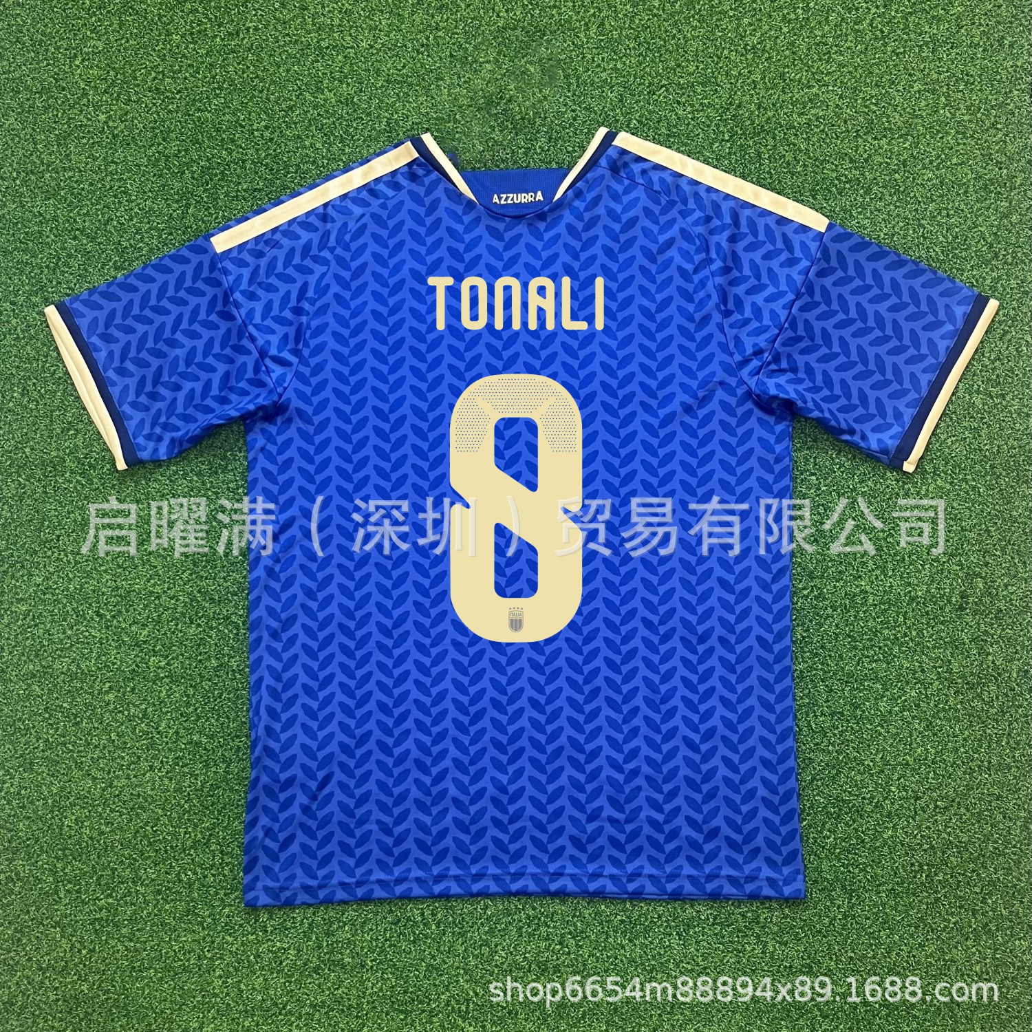 Al por mayor 2627 camiseta de casa de la Copa del Mundo de Italia versión de jugadores de fútbol Chiesa Bacho camiseta de fanáticos versión de camiseta