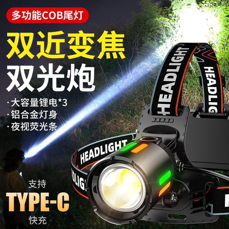 ヘッドライトの強い光のズームの鉱のランプのヘッドセット式の充電式の屋外は超明るいです。|undefined